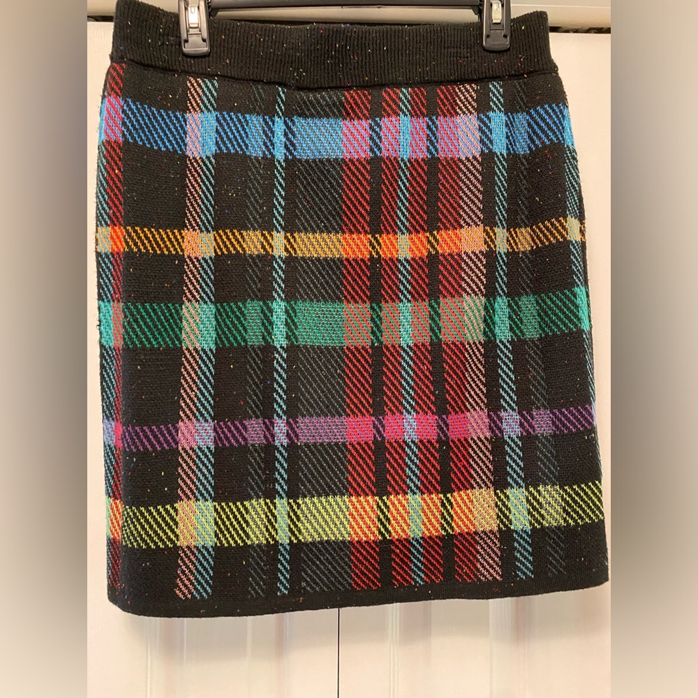 Women’s, sweater skirt, For the Republic, M, plaid, elastic waist